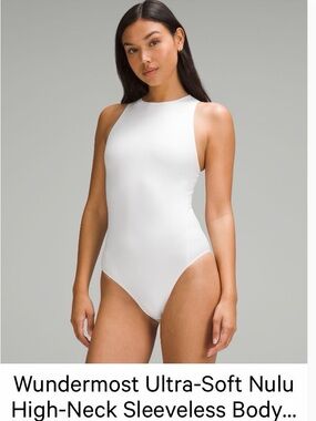 lululemon athletica White High-Neck Sleeveless bodysuit (4)